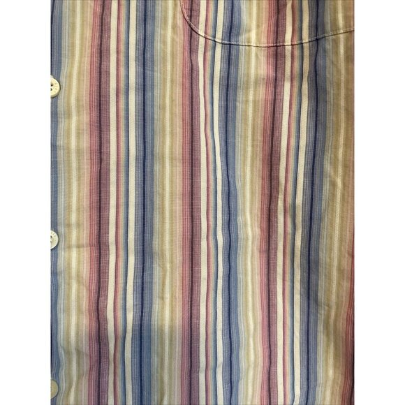 Alan Flusser Mens Long Sleeve‎ Dress Shirt Multicolor Stripe Cotton XL - Picture 5 of 5